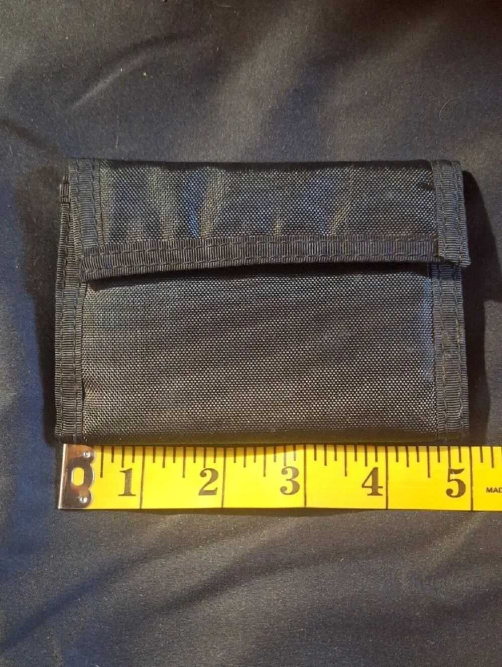 Harley-Davidson Black Trifold Velcro Wallet with Orange Shield and Blue Logo